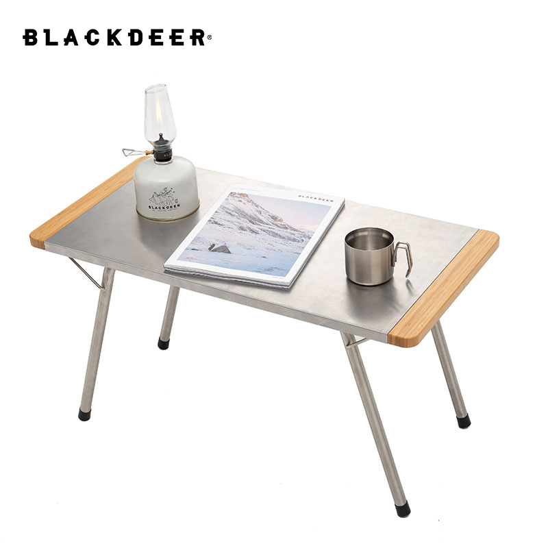 Camping Cooking Table - ไม้ไผ่สแตนเลสพับตารางแบบพกพาพร้อมกระเป๋าใส่โน๊ตบุ๊คแบบพกพา BBQ Stable Frame สำหรับ Camping