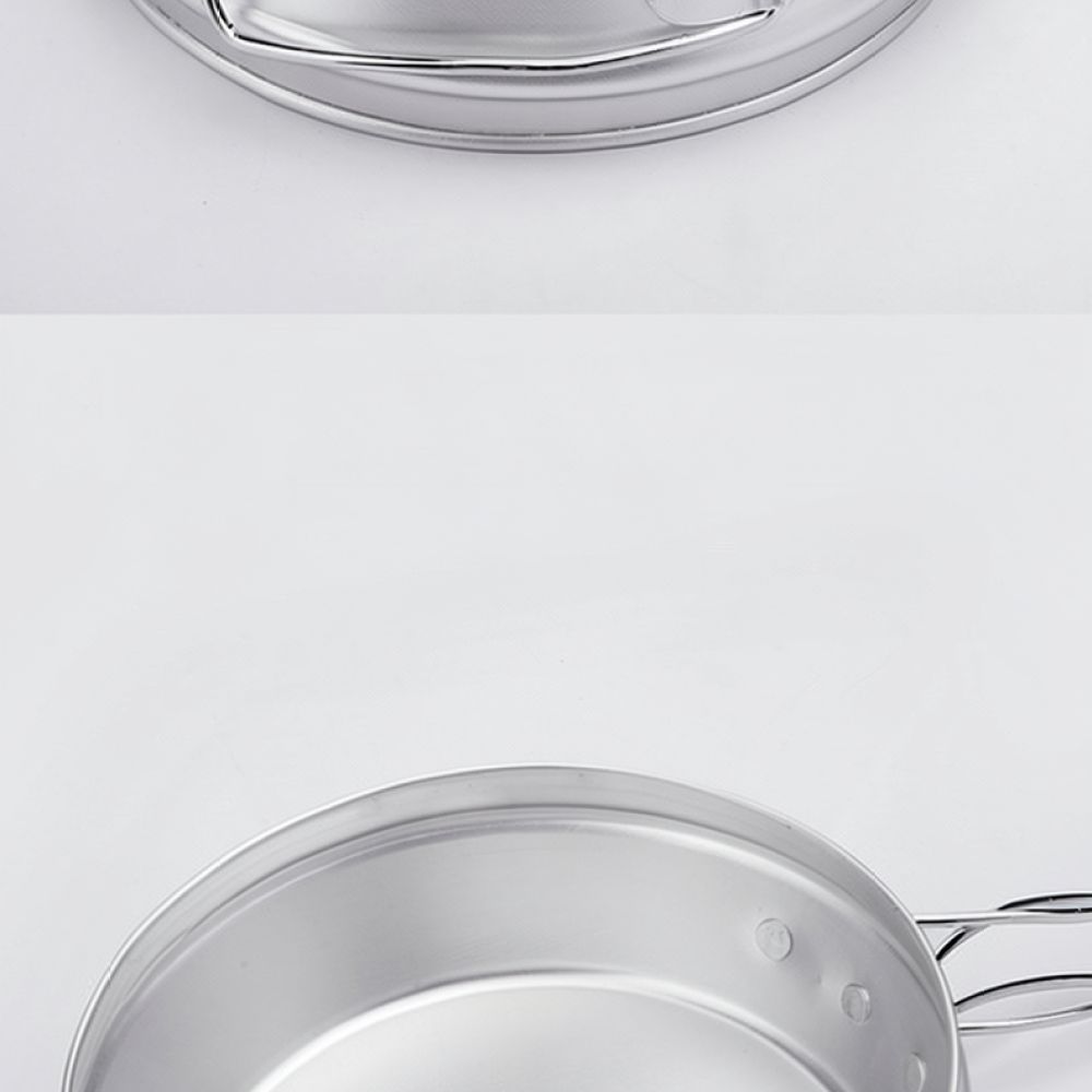 Camping Cooking Dining Set - ชุดเครื่องครัวอะลูมิเนียมสำหรับใช้กลางแจ้ง เหมาะสำหรับแคมป์ปิ้ง ชุดหม้อและกระทะแบบพกพา สำหรับเดินป่า ปิกนิก และอุปกรณ์ทำอาหารสำหรับแคมป์ปิ้ง
