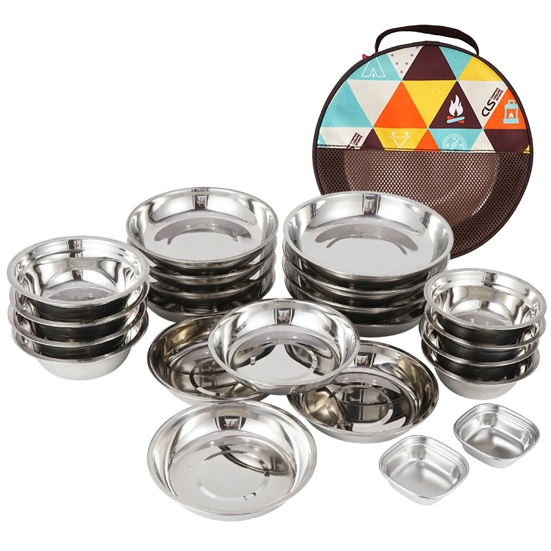 ชุดจานชามอาหารแบบพกพาสำหรับทำอ - Camping Cooking Dining Set บทวิจารณ์และราคา